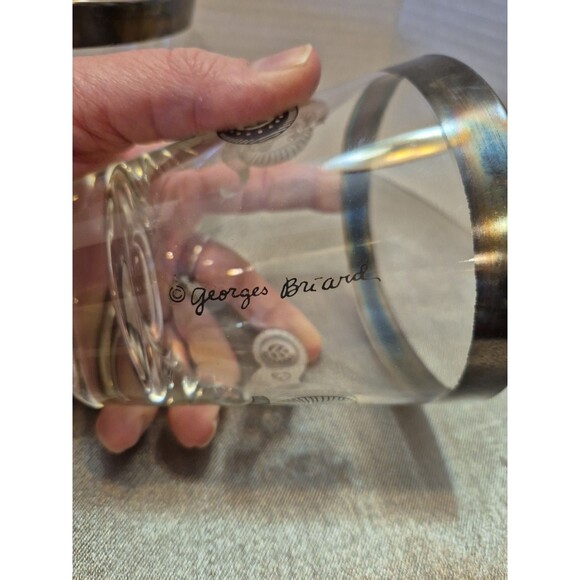 VTG Georges Briard Silver Regal Lion Mid-century Double Old Fashions Set Of 2 - Picture 5 of 9